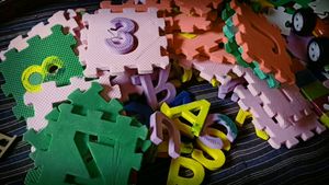 Knowledgeable Mat Puzzle Toys Activity Abcd 123