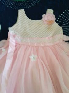 Pink Party Dress with Flower Detail