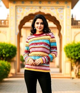 Colorful Knitted Sweater💐