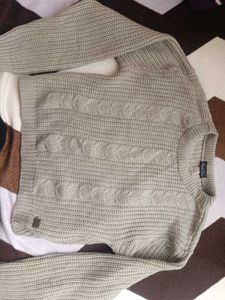 Cable Knitted Khaki Sweater