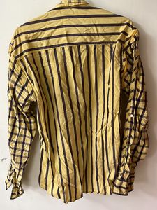 Yellow Shirt With Purple Stripes