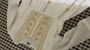 Elegant White &amp; Yellow Kurta Set