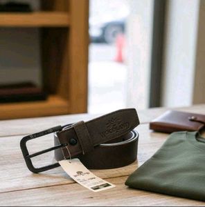 WOODLAND Brown Leather Belt