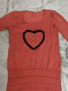 Cute Heart Detail Top