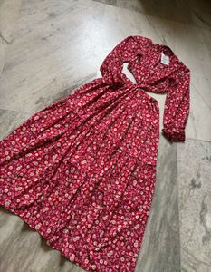 Floral Cutout Maxi Dress