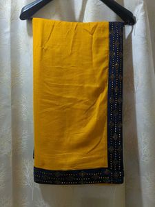 Mustard Stones Saree