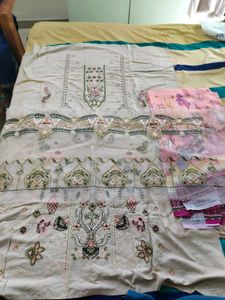 Embroidered Salwar Kameez Fabric