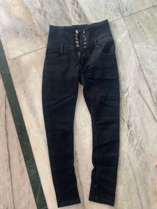 High Waisted Black Jeans