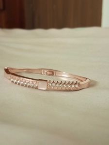 Rose Gold Crystal Bangle Bracelet