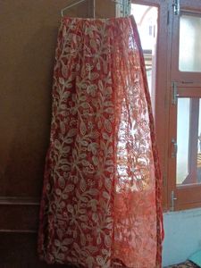 Net Dupatta With Beautiful Embroidery