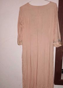 Peach Embroidered Kurta Set