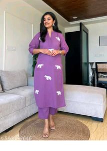 Emrodary Elephant Kurta Set