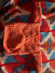 Orange Knit Cardigan