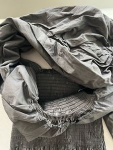 Chic Black Puffer Sleeves Crop Top