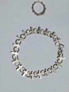 Silver Cross Charm Bracelet