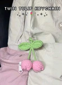 Twin Tulip Keychain