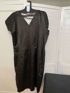 Striped V-neck Dress