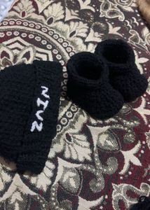 Personalized Baby Hat &amp; Booties