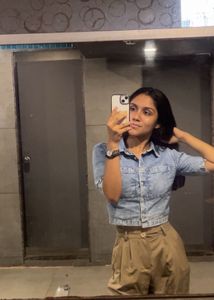 Denim Crop Shirt