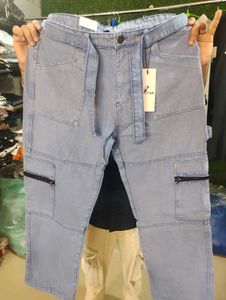 Stylish Light Blue Cargo Pants