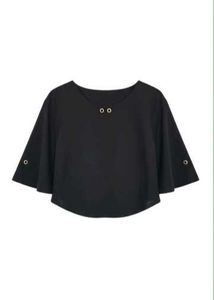 Chic Black Cape Sleeve Top