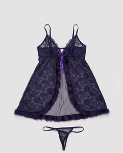 ​💜 Brand New Deep Purple Babydoll Nightwear Set �