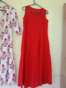 Cotton Anarkali Kurta With Long Shrug
