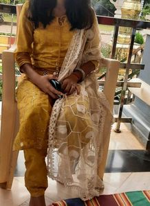 Yellow Embroidered Kurta Set