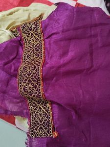 Elegant Velvet and lycra saree