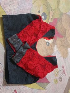 Stylish Black &amp; Red Blouse