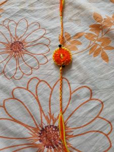 Handmade Rakhi - Yellow &amp; Orange
