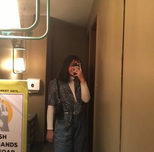 Blue Leopard Print Overshirt