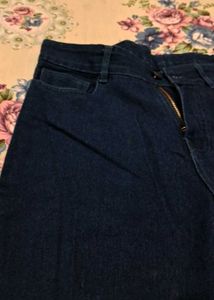 Dark Blue Straight Leg Jeans