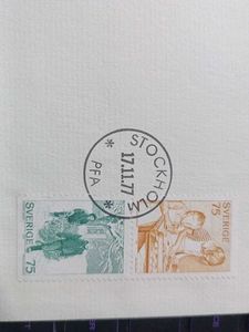 1977 Sweden ~ Christmas Postal Cover