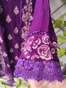 Purple Embroided Co Ord Set 💜