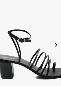 Tie Up Black Heels