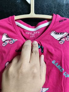 Pink Graphic Tee set