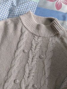 Cable Knit Mock Neck Sweater