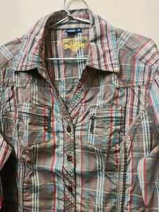 Checks Lining Shirt Girls