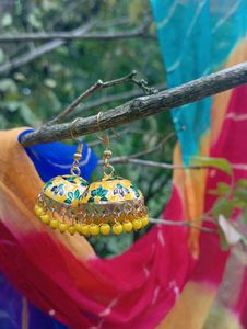 Meenakari Jhumkas