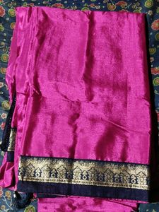 Pink & Gold Trim Fabric