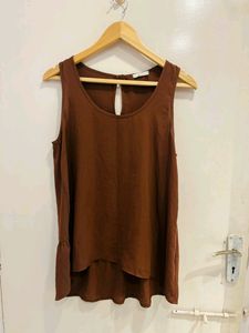 Brown High Low Beautiful Top