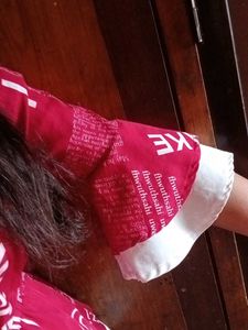 Stylish Red Printed Top