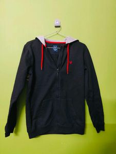 Allen Solly Junior Boy&#39;s Black Cotton Sweatshirt