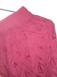 Cherry Coloured Dark Plazzo