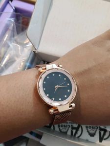 Rose Gold Mesh Watch