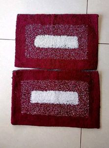 Burgundy Bath Mat Set - Two Piece