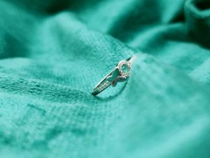 💞💍🌝Butterfly With Moon StearlinRing Silver Ring