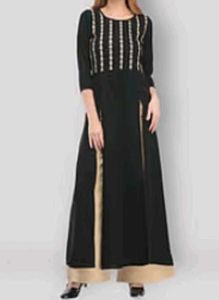 Elegant Black Kurta plazo set