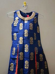 Blue & Gold Floral Dress